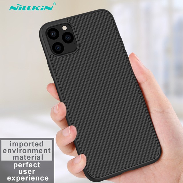 Ốp điện thoại NILLKIN bằng sợi carbon tổng hợp với mặt lưng bằng PC cho iPhone 11 Pro Max XS Max XR