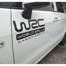 1 bộ 2 chiếc decal WRC CHAMPIONSHIP 45 X 20