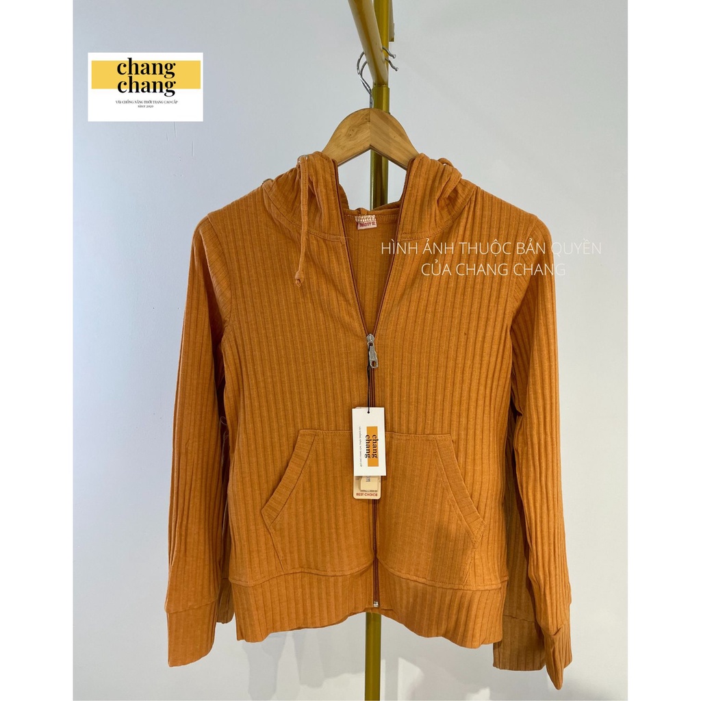 Áo Khoác Chống Nắng Nữ, Áo Khoác Nữ Chất Thun Gân Mềm Mịn 6 Túi