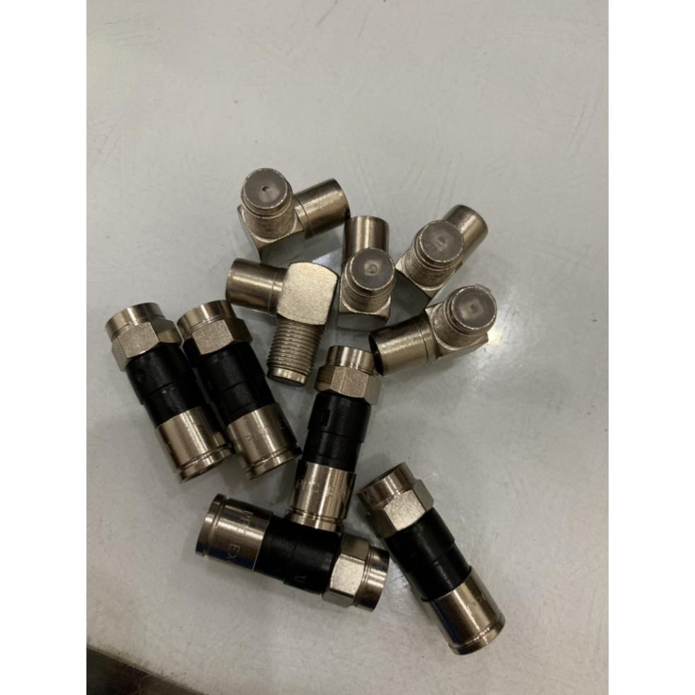 jack ,rắc tivi F5 nén,rắc F đực cong ,bóp dọc dùng cho dây ăng ten gắn vào tivi 5 cặp