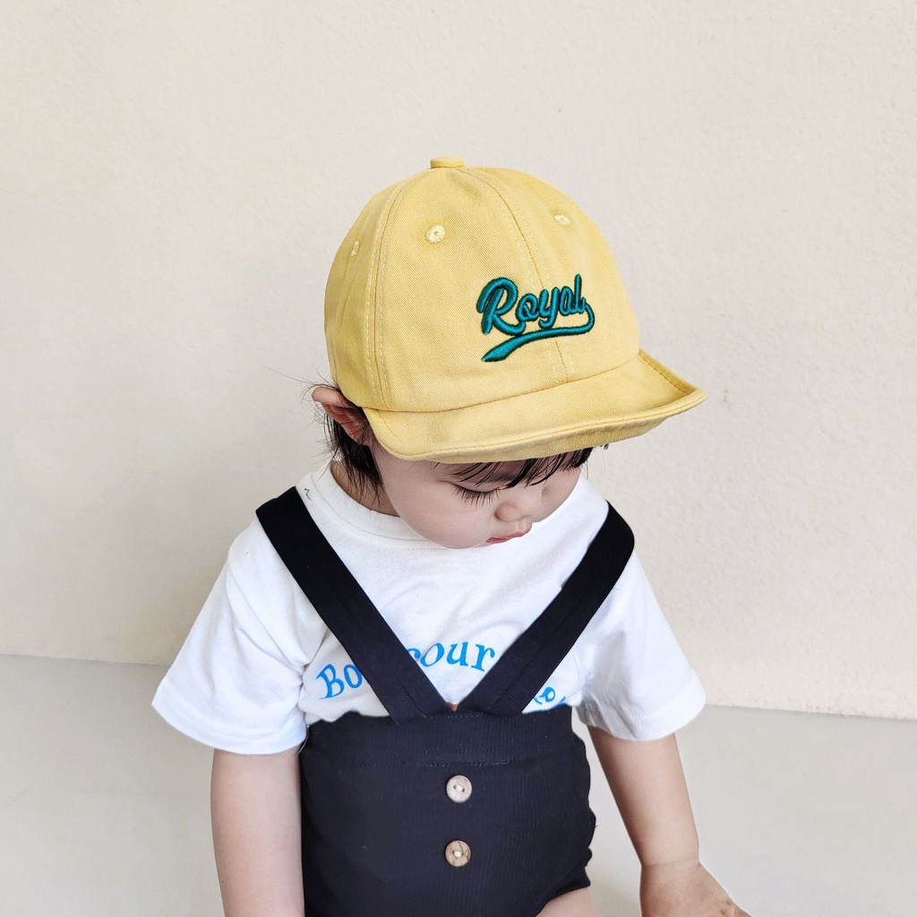 Mũ Lưỡi Trai Mềm Mại Màu Trơn In Chữ Tiếng Anh Đơn Giản Thời Trang Cho Bé