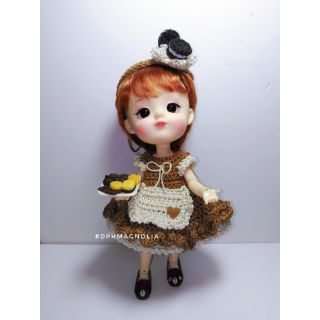 Set đầm len Oreo size búp bê BJD 1/8, Mong Secrets