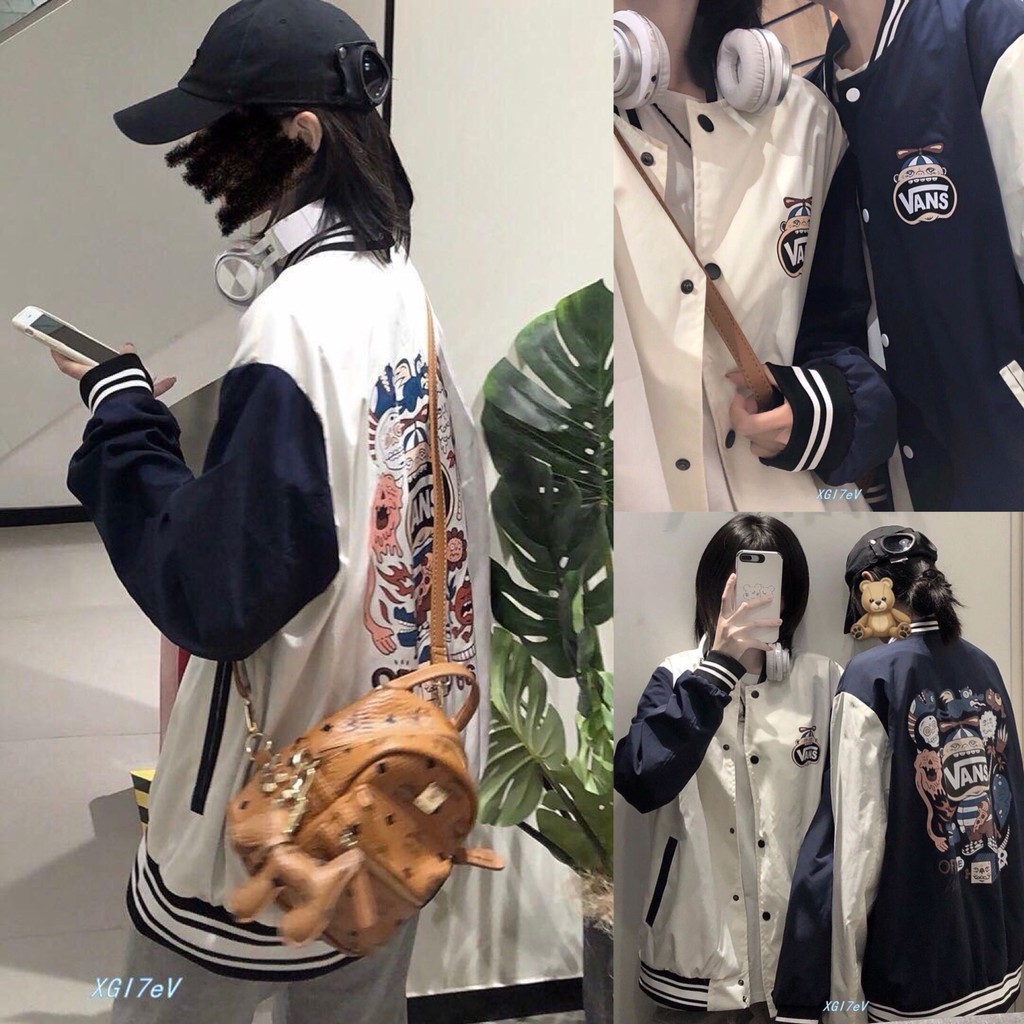 ÁO KHOÁC BOMBER NAM NỮ VANS RẺ ĐẸP THIẾT KẾ TỈ MỈ TRẺ TRUNG NĂNG ĐỘNG