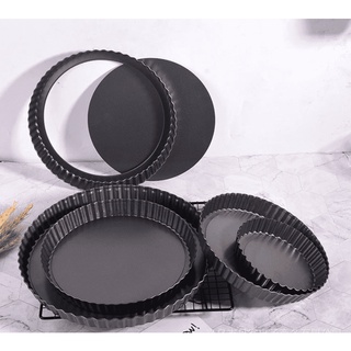 Khuôn Nướng Bánh Tart Tròn Đế Rời - size 10-13-18-20cm