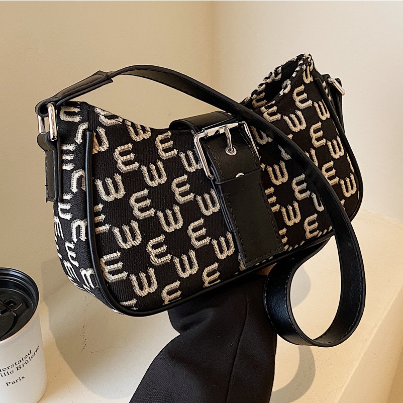 Túi Xách JASMIN NOIR Đeo Vai Vải Bạt Thời Trang Nữ Đơn Giản