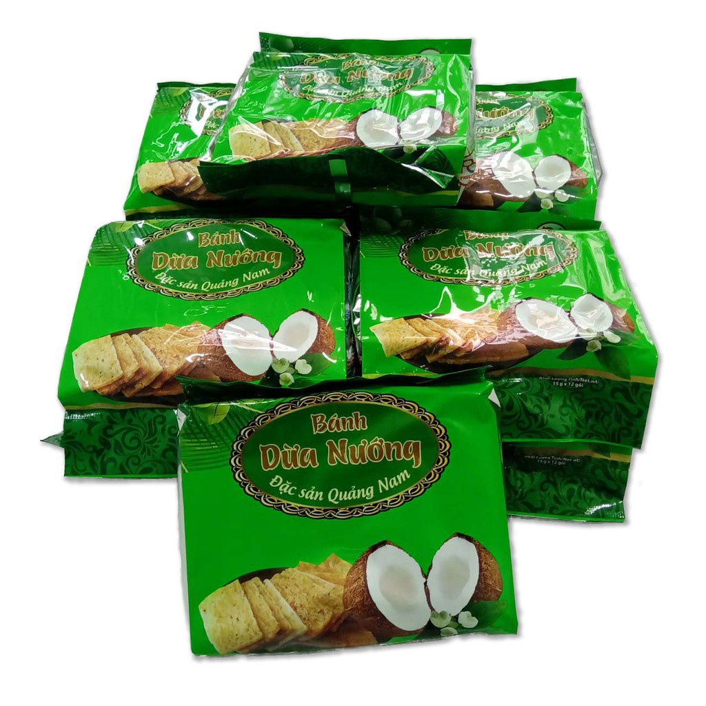 Bánh Dừa Nướng Quảng Nam Đặc Sản Hiệu Phúc Đạt 180g - Món Bánh Ăn Vặt