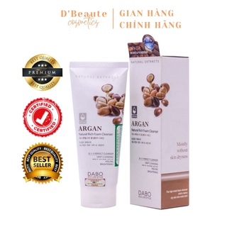 Sữa rửa mặt cho da dầu Hàn Quốc Dabo Argan Natural Rich Foam Cleanser (180ml) - Hàn Quốc Chính Hãng
