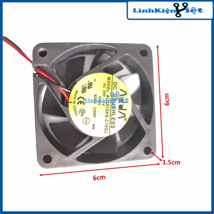 Quạt Tản Nhiệt Sunon 6x6x1.5Cm 5V 0.9W