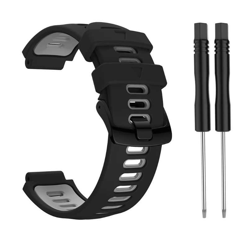 Dây Đeo Silicon Khóa Thép Thay Thế Cho Garmin- Forerunner 735xt/220/230/235