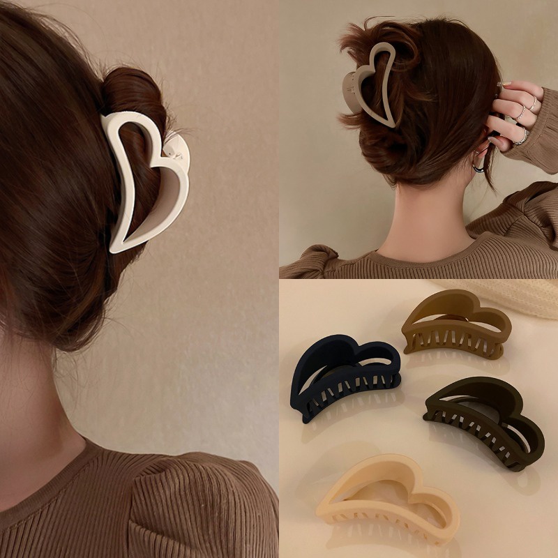 Kẹp tóc hình cá mập màu sắc đơn giản cho nữ