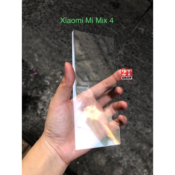 KÍNH CƯỜNG LỰC KEO NƯỚC UV DÀNH CHO XIAOMI MI MIX 4, KÍNH XỊN, DỄ THÁO, CHUẨN GLASS+ PRO