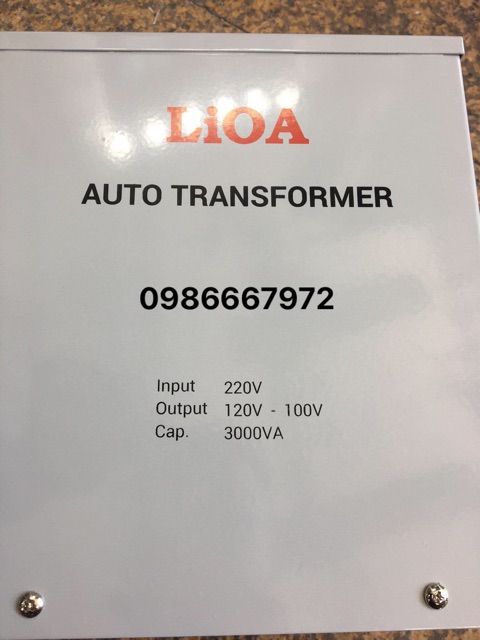Biến áp tự ngẫu ( đổi nguồn 100v -120v ) lioa chính hãng 3000va