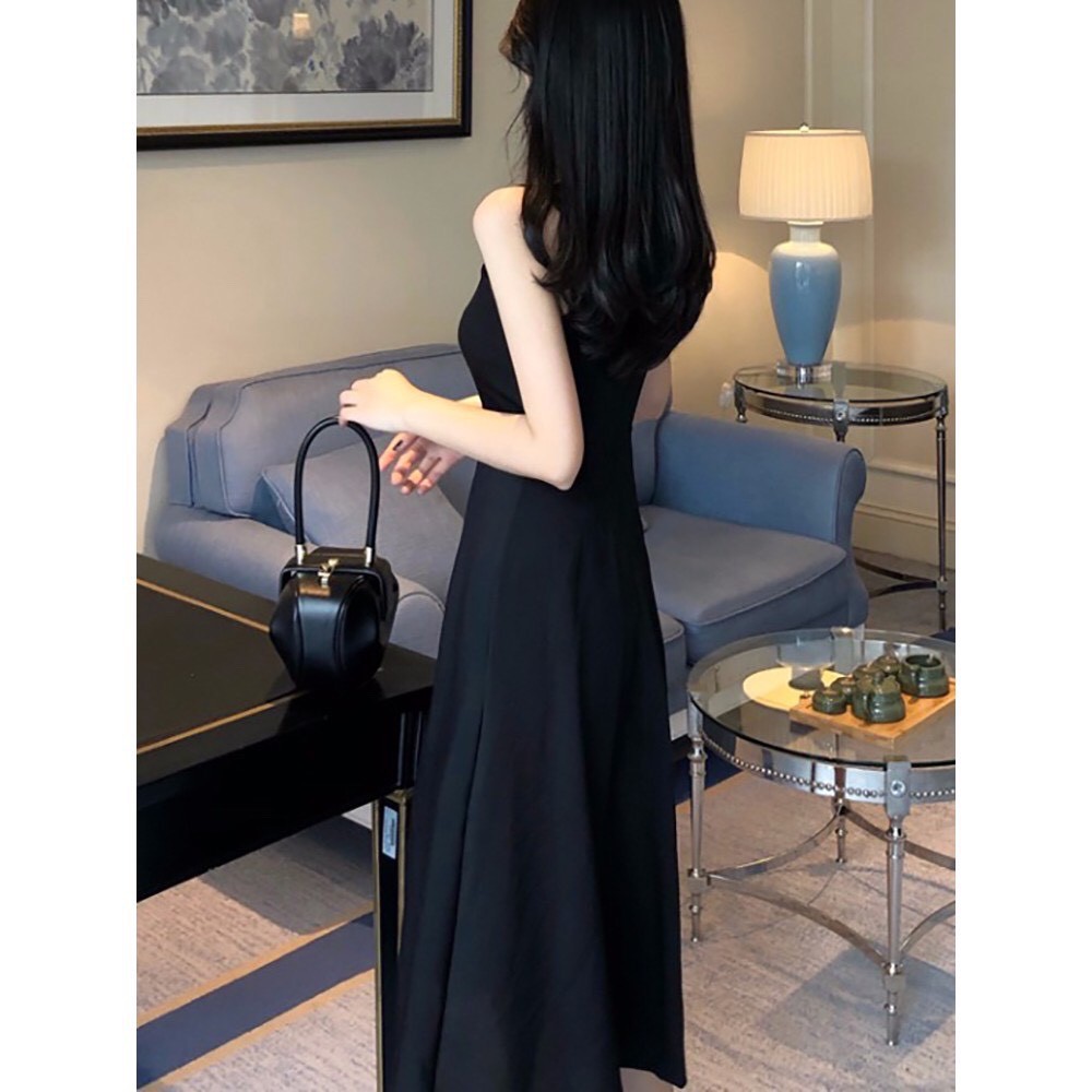 Đầm nữ, váy nữ hai dây hở vai màu đen quyến rũ cho nữ KENSHIN SHOP | BigBuy360 - bigbuy360.vn