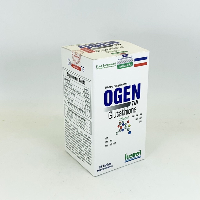 Đẹp da thải độc ,phòng u bướu ogentin glutathione pháp 60v
