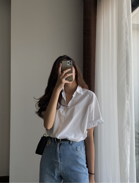 [Mã SKAMA8 giảm 8% đơn 300K] Sơ mi Audrey freesize (ảnh thật + feedback)