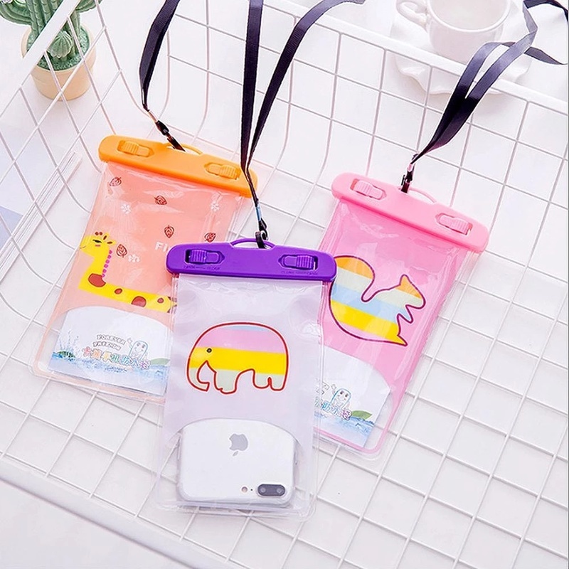 Túi Đựng Điện Thoại Trong Suốt Chống Thấm Nước Kèm Dây Đeo Cổ Tiện Dụng