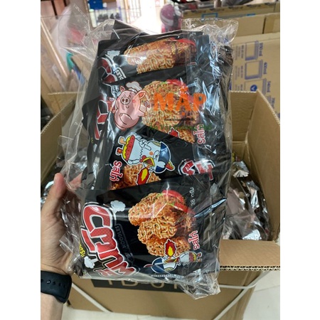 [300g] Snack Mì tôm viên vị Gà cay Thái Lan Cripsy Noodles túi zip đen giòn cay thơm ngon