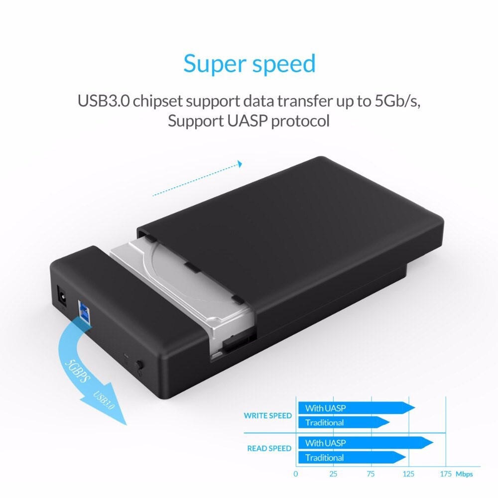 ORICO 3588US3 Hộp Đựng Ổ Cứng gắn ngoài HDD Box 3.5 Inch SATA USB 3.0 Cho 3.5/2.5&quot; SATA HDD Và SSD -dc928