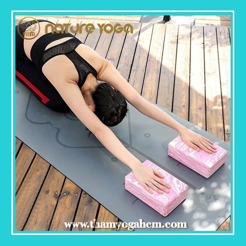 ( 1 Cặp) GẠCH /BLOCK YoGA cao cấp màu loang 7,5cm