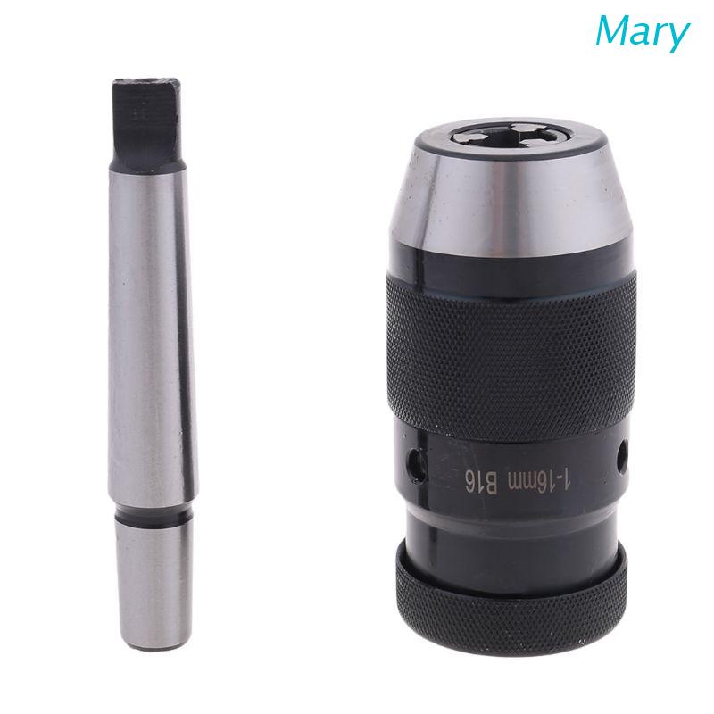 Set 2 Đầu Kẹp Mũi Khoan MT2 B16 1-16mm MK2 Không Chìa Khóa Chuyên Dụng