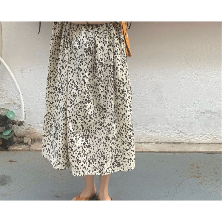 Đầm Midi Dáng Rộng Họa Tiết Hoa Phong Cách Pháp Thời Trang Mùa Hè Xinh Xắn Cho Nữ