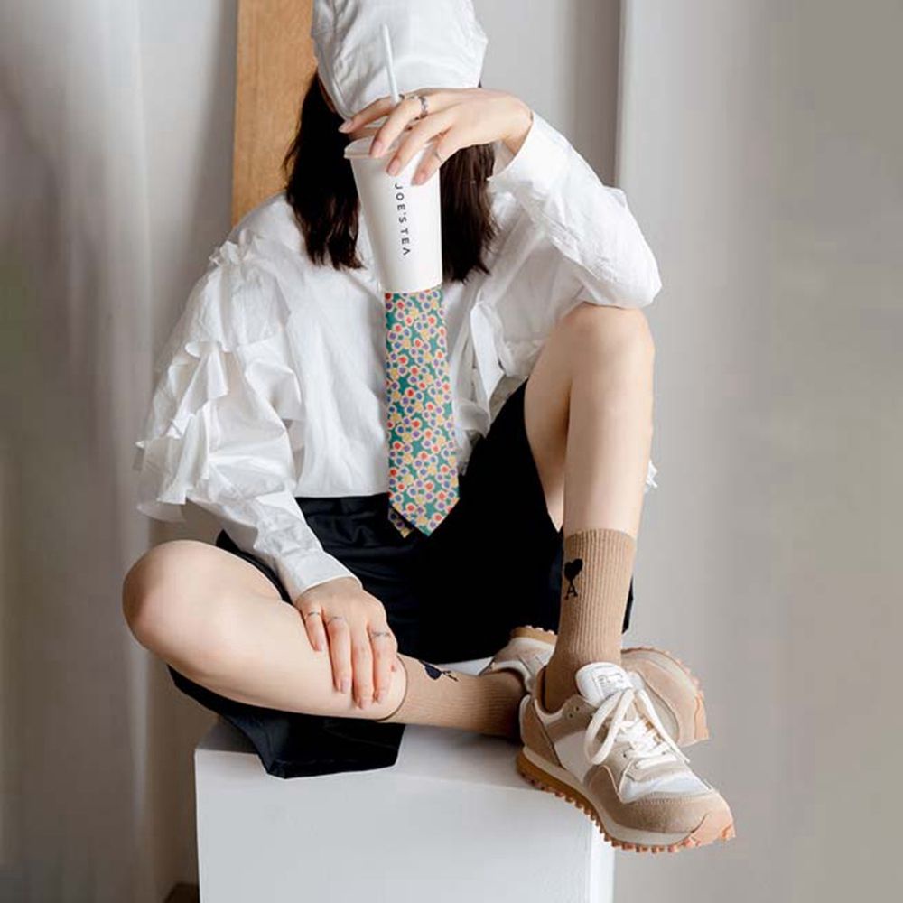 MXGOODS Vớ thể thao mềm mại thấm hút mồ hôi thêu hình trái tim nhiều màu sắc phong cách đại học đơn giản thoải mái cho nam và nữ