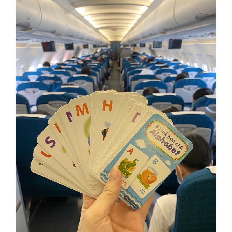 Bộ thẻ học bảng chữ cái ABC tiếng anh trên máy bay