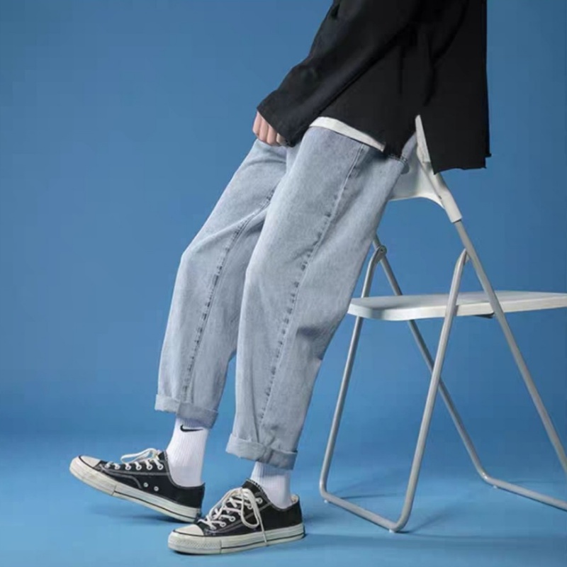 Quần Jean Nam, Quần Baggy xanh + đen, ống suông rộng SR01, Style hàn quốc-Trend Clothing! | BigBuy360 - bigbuy360.vn