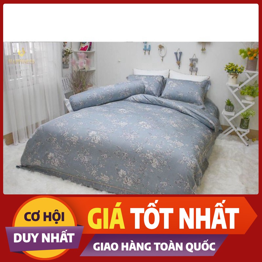 Bộ chăn ga phủ trần bông lụa Tencel Happiness