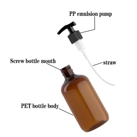 Chai chiết dầu gội 300ml màu xanh, nâu chai nhựa pet cứng [GIÁ Sỉ/ LẺ]