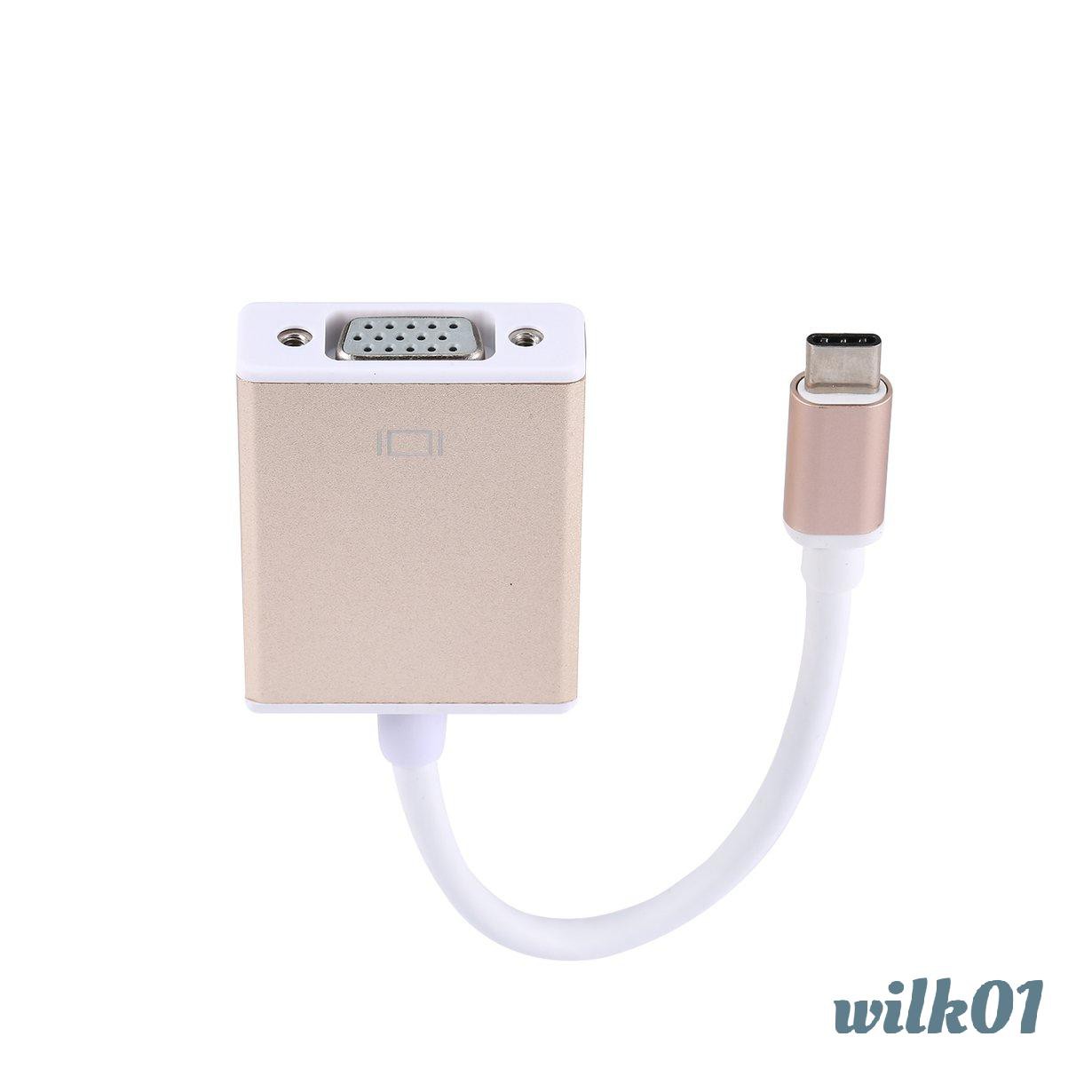 Dây Cáp Chuyển Đổi Từ Cổng Usb C Sang Cổng Vga 3 Cổng Dành Cho Macbook Wilk01