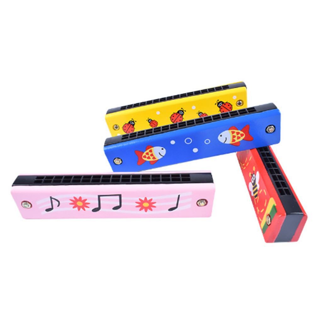 Kèn Harmonica Gỗ 13Cm 16 Lỗ Dễ Thương Cho Bé