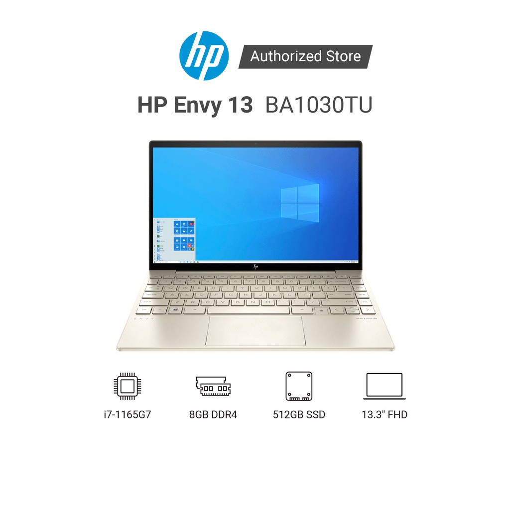 [ELMALL1TR giảm 5% max 1TR] Laptop HP Envy 13-ba1030TU 2K0B6PA i7 1165G7 | 8GB RAM | 512GB SSD | 13.3 inch FHD | FP | W