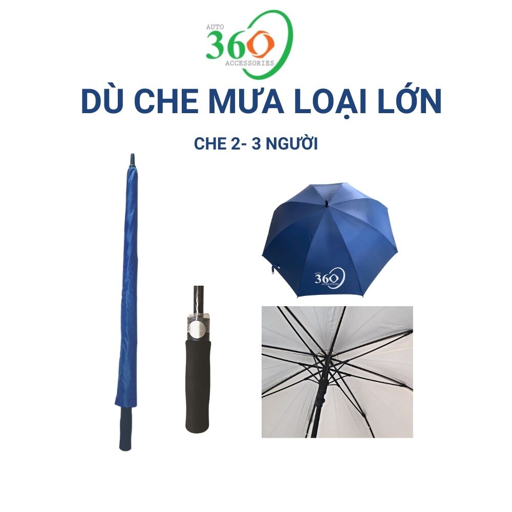 Dù che mưa dù che nắng 360 cầm tay loại lớn che 2-3 người khung kèo Poly không rỉ sét