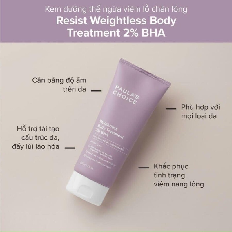 Kem Dưỡng Toàn Thân 10% AHA / 2% BHA Paula's Choice Skin Revealing Body Lotion