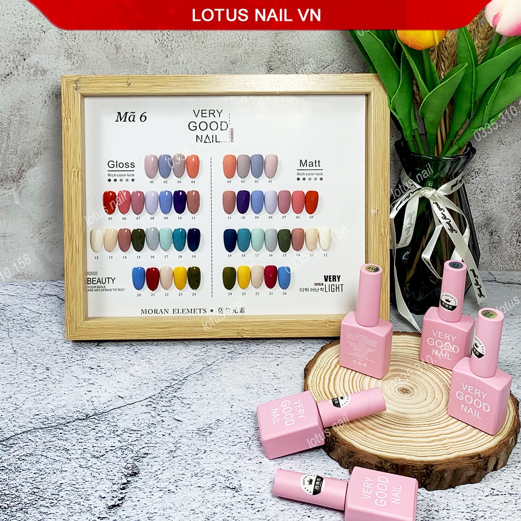 Set sơn gel Very Good 24 màu cao cấp tặng kèm bảng màu