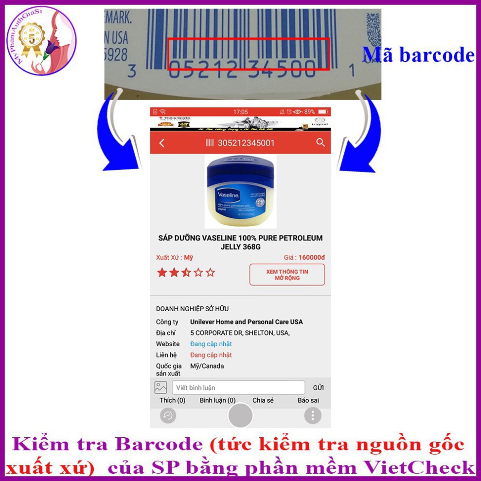 D345 GDT SÁP DƯỠNG VASELINE ĐA NĂNG 368G 20 D345