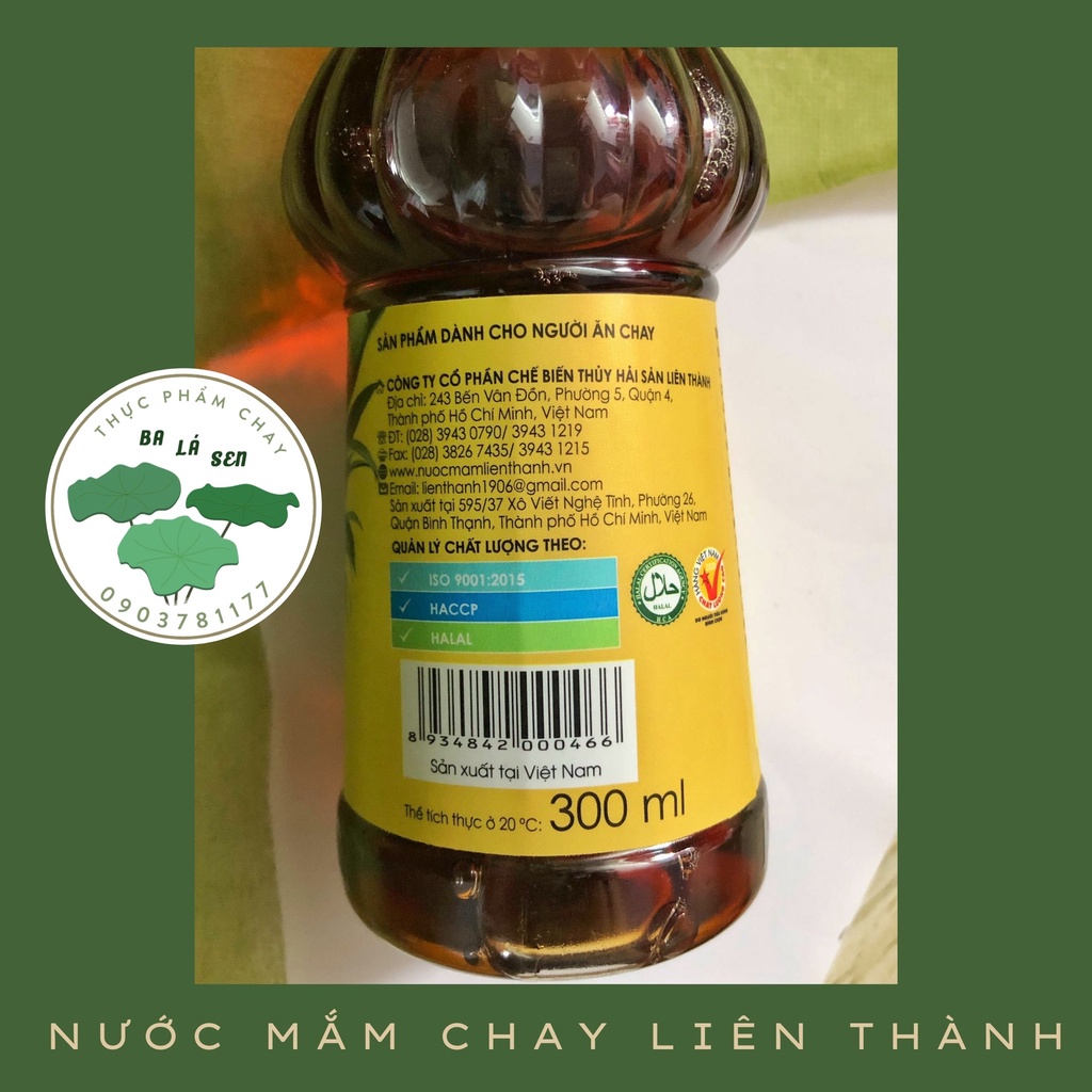 Nước mắm chay Liên Thành chai nhỏ 300ml