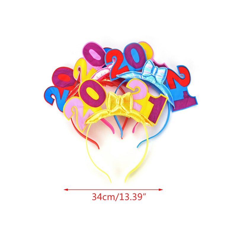 Băng Đô Hình Nơ Có Đèn LED Phát Sáng Mừng Năm Mới 2021