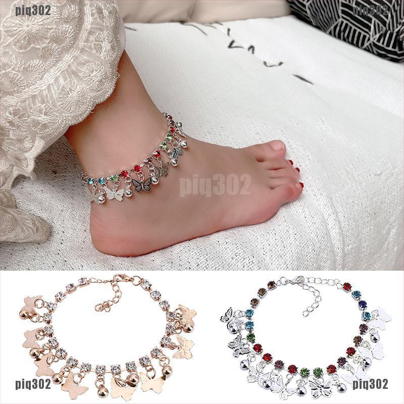 Lắc Chân Phối Mặt Hình Bướm Xinh Xắn Piq302