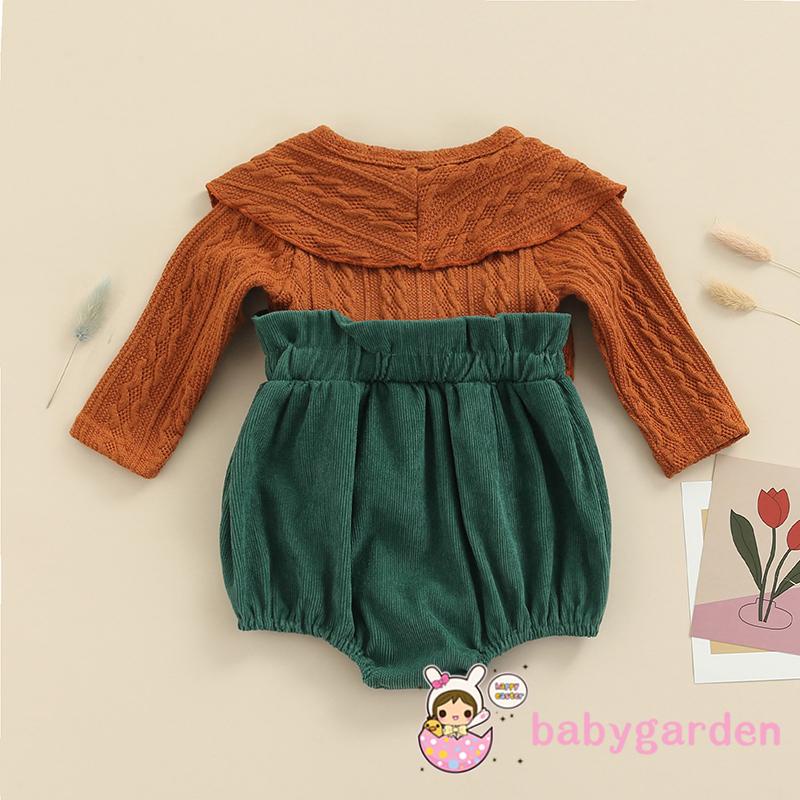 Romper tay dài trang trí nơ thời trang thu đông đáng yêu dành cho bé gái