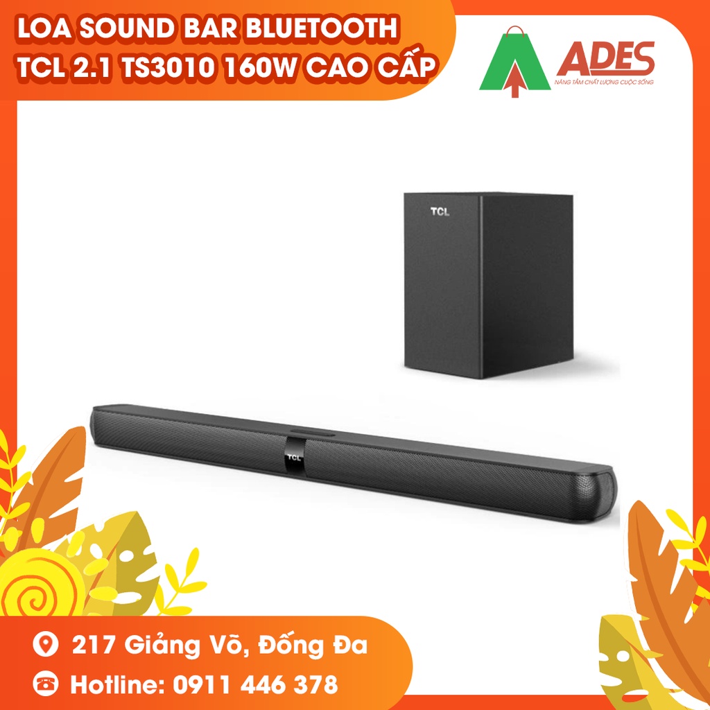 Loa Sound bar Bluetooth TCL 2.1 TS3010 160W cao cấp - KHÔNG BẢO HÀNH - Hàng khuyến mãi Chính hãng 2021