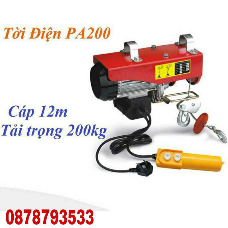 Máy tời điện PA 200 480W🔥☄200kg cáp 12m.