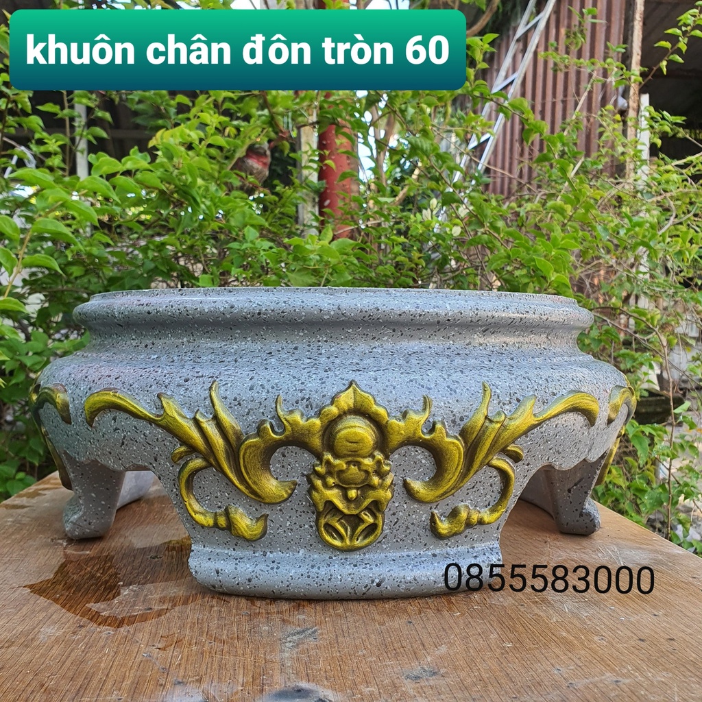 khuôn chân đôn chậu tròn 60 (không chậu)