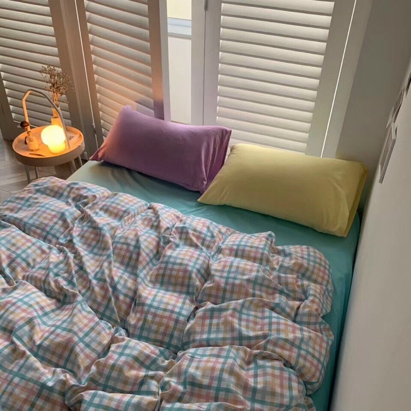 Set Chăn Ga Gối Cotton Tc kẻ Phối | BigBuy360 - bigbuy360.vn