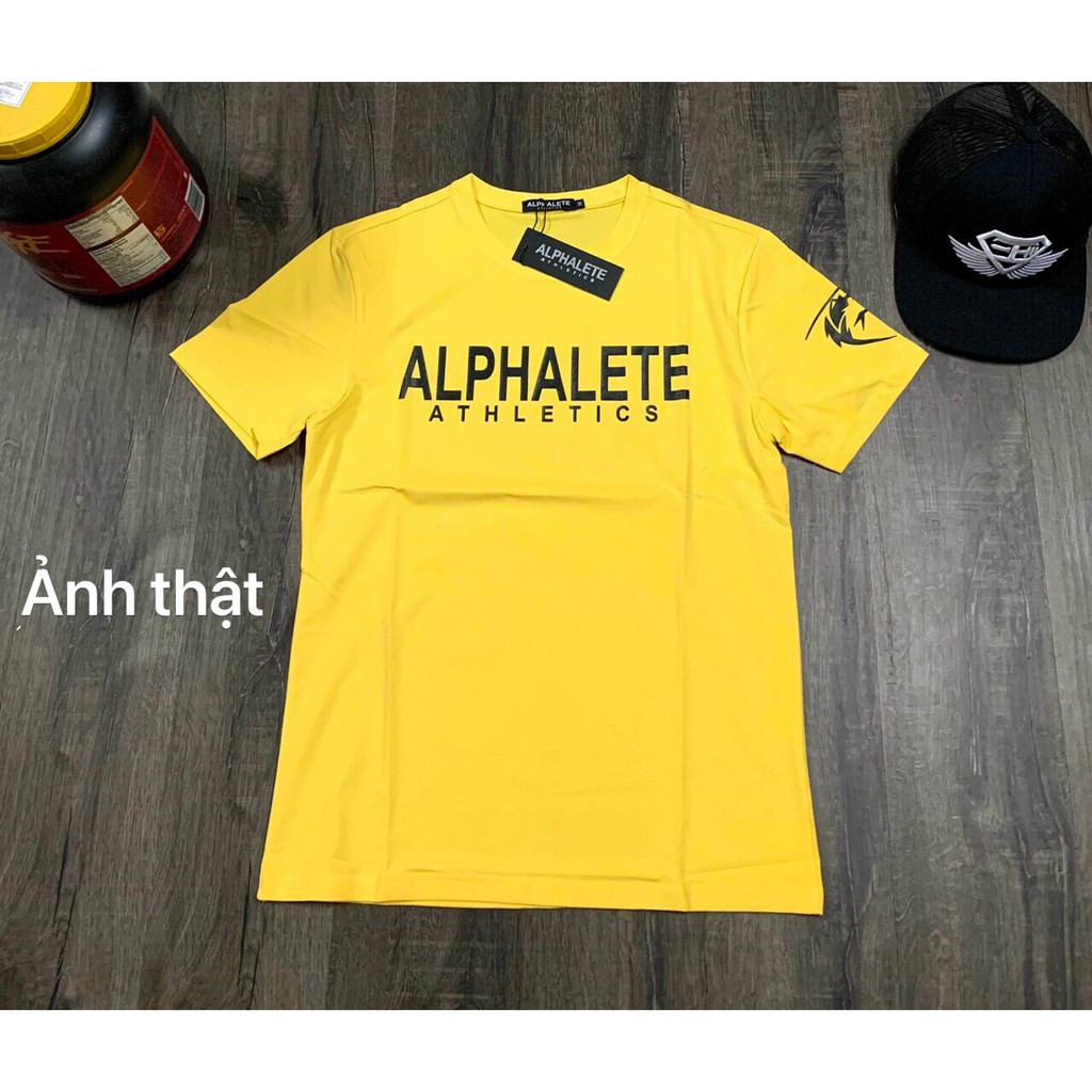 [Siêu sale] áo gym nam ALPHALETE thun cotton lạnh 100% co giãn 4 chiều siêu thấm hút mồ hôi,đồ gym nam ,thể thao.