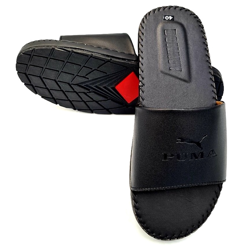 Dép quai ngang nam da tổng hợp, đế chóng trượt bởi KINSON SHOP - QN PUMAA