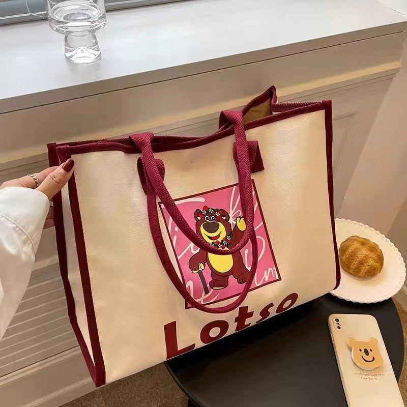 Túi Xách Canvas Sức Chứa Lớn Phong Cách Retro Mới Cho Nữ