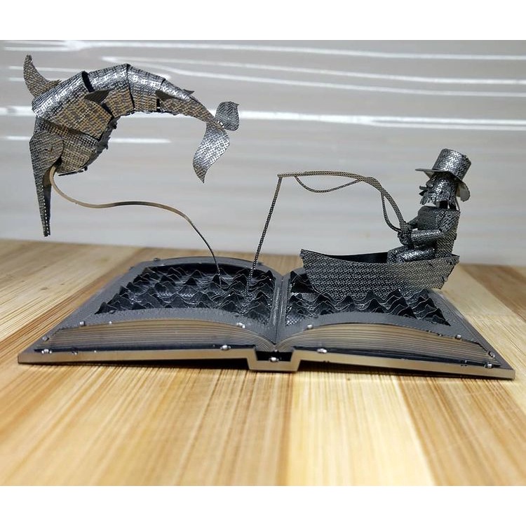 Mô Hình 3D Kim Loại Tiểu Thuyết Ông Già Và Biển