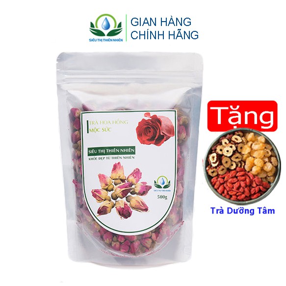 [Mã 77FMCGSALE1 giảm 10% đơn 250K] Trà Hoa Hồng Sấy Khô Mộc Sắc 100g, Giúp đẹp da, ngừa mụn
